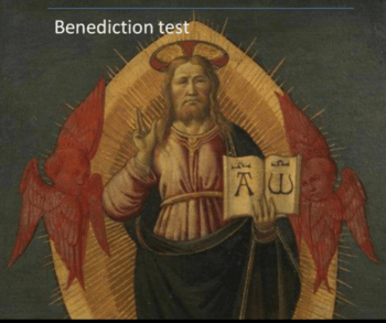 Benediction test or Pope's attitude