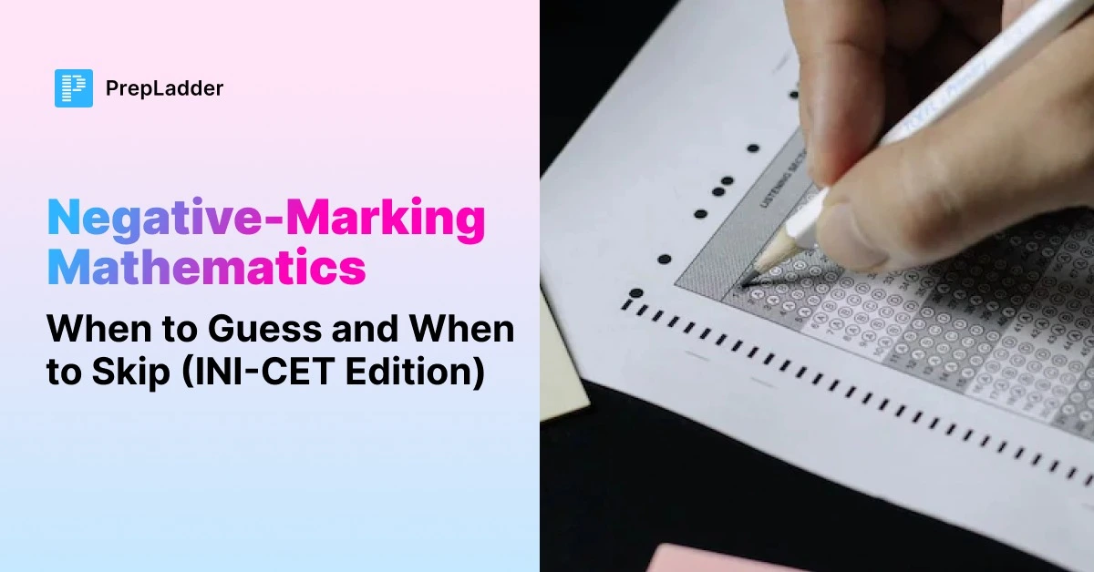 INI-CET 2025 Negative Marking