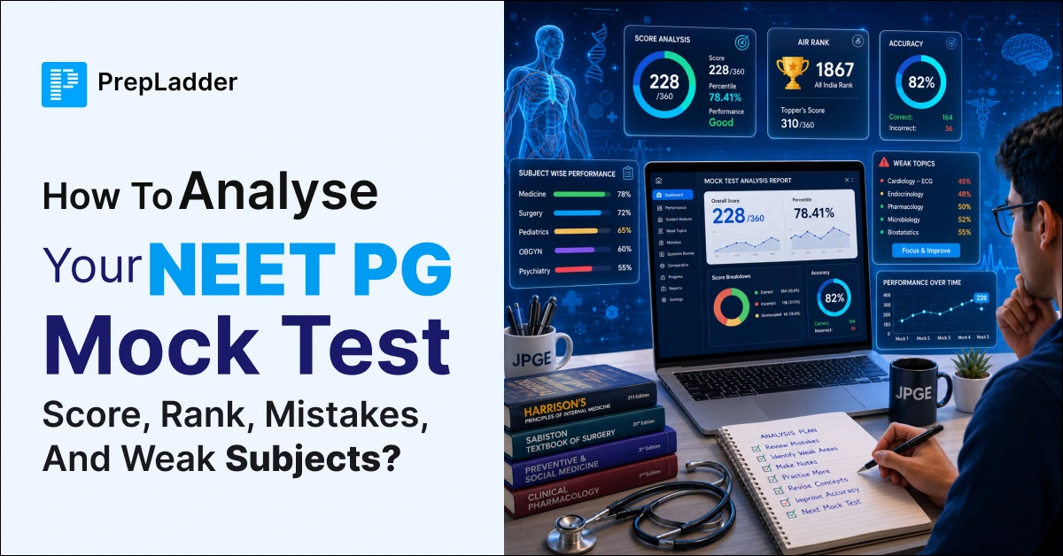 How to Analyze Your NEET PG Mock Test Score, Rank, Mistakes, and Weak Subjects