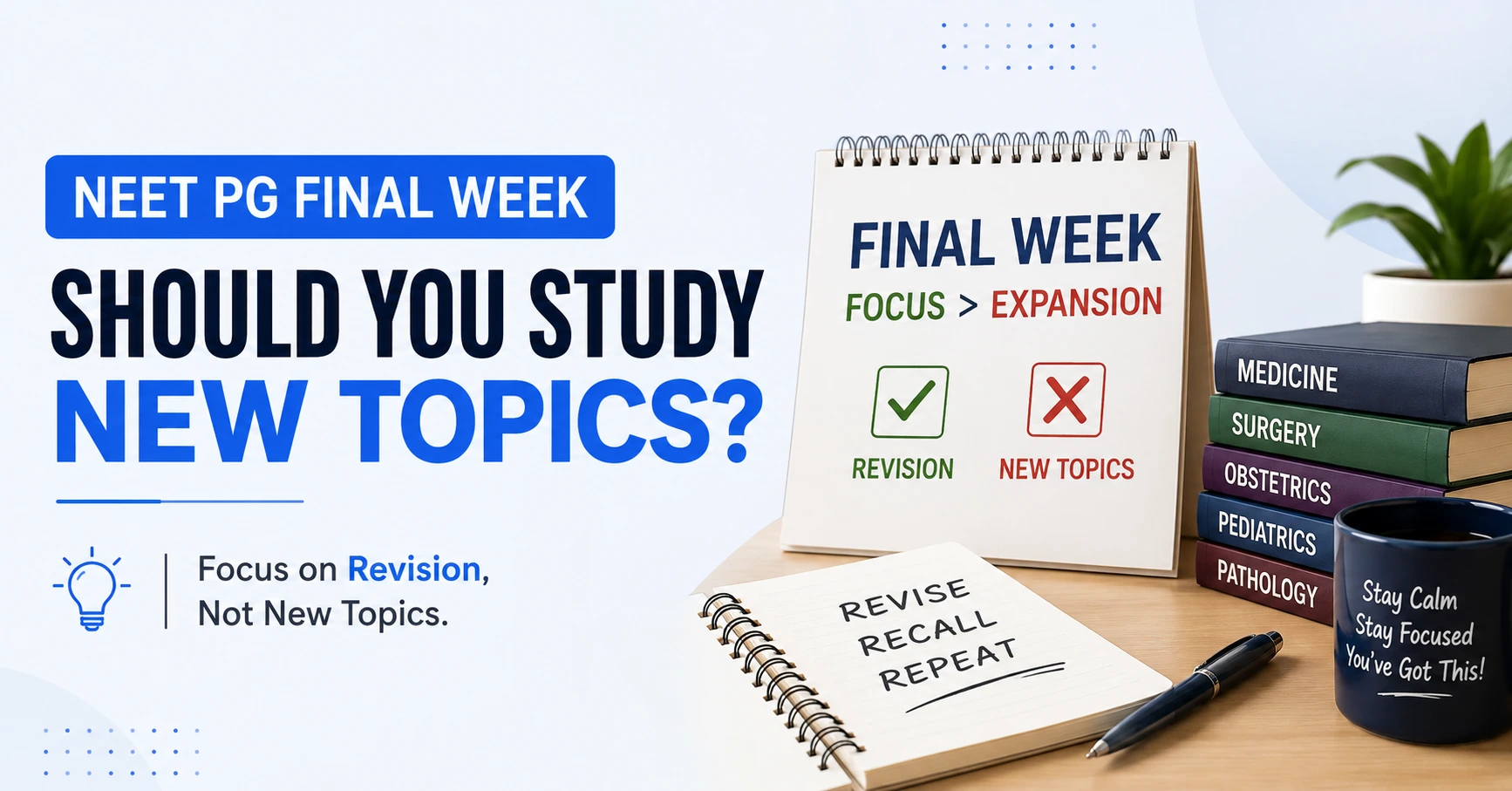 Should You Study New Topics in the Final Week Before NEET PG?