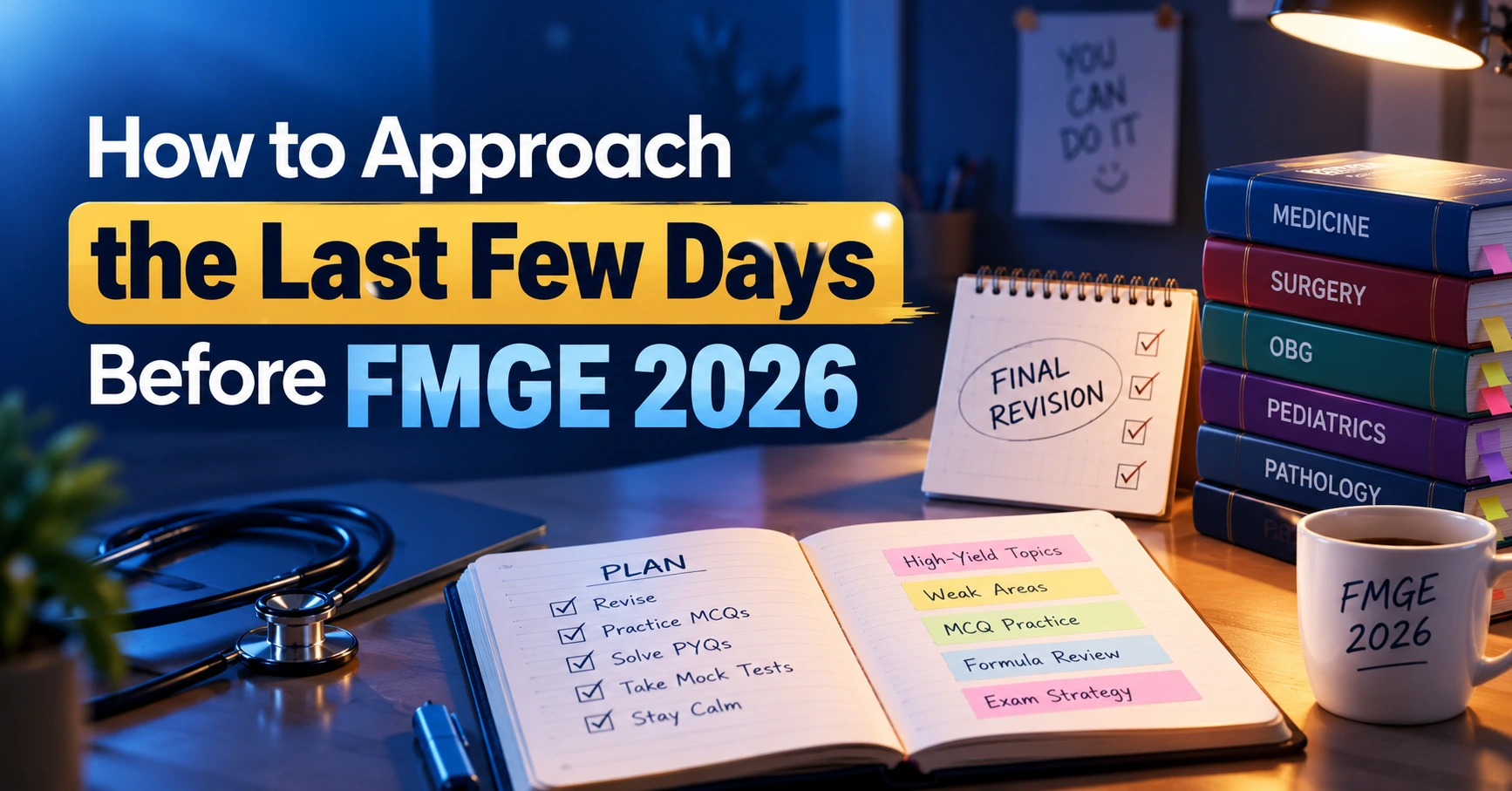 How to Approach the Last Few Days Before FMGE 2026